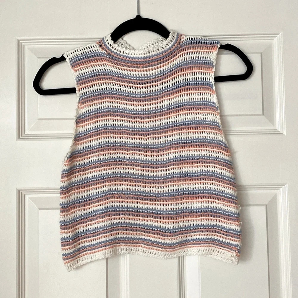 Free People x Flook Crochet Knit Top